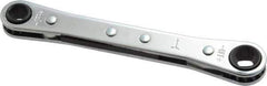 Lang - 7mm x 8mm 6 Point Ratcheting Box Wrench - Double End, 4-1/4" OAL, Steel - Apex Tool & Supply
