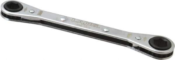 Lang - 9mm x 10mm 6 Point Ratcheting Box Wrench - Double End, 5-1/2" OAL, Steel - Apex Tool & Supply