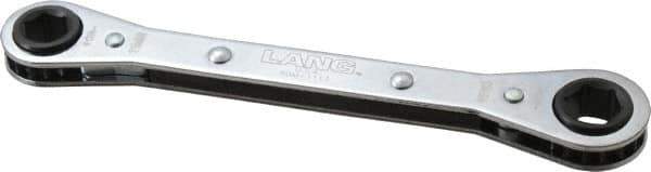 Lang - 11mm x 13mm 6 Point Ratcheting Box Wrench - Double End, 6-7/8" OAL, Steel - Apex Tool & Supply