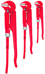3 Piece - 12.2"; 16.54" & 22.05" Long Wrenches Pipe Narrow Style Wrench Set - Apex Tool & Supply