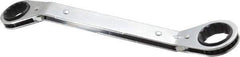 Lang - 13/16" x 15/16" 12 Point Reversible Ratcheting Offset Box Wrench - Double End, 9-1/8" OAL, Steel, 25° Offset - Apex Tool & Supply
