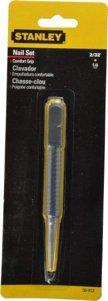 Stanley - 1/16" Nail Punch - 5" OAL, Steel - Apex Tool & Supply