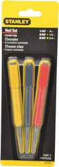 Stanley - 3 Piece, 1/32 to 3/32", Nail Punch Set - Comes in Carded - Apex Tool & Supply