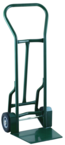 Shovel Nose Freight, Dock and Warehouse 900 lb Capacity Hand Truck - 1-1/4" Tubular steel frame robotically welded - 1/4" High strength tapered steel base plate -- 8" Solid Rubber wheels - Apex Tool & Supply