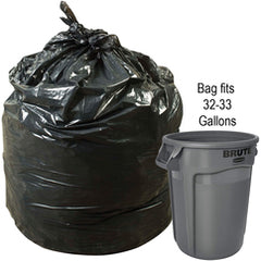 33 gal, .59 mil, Black, 33″ × 39″ - Case of 250, Revolution Bag Eco Max Low Density Can liners - Apex Tool & Supply