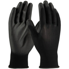 33-B115/L Seamless Knits General Duty - Black Polyester 13G Shell - Black PU Coated Smooth Grip - Unbranded - Apex Tool & Supply