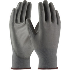 33-G115/XS Seamless Knits General - Gray Polyester 13G Shell - Gray PU Coated Smooth Grip - Unbranded - Apex Tool & Supply