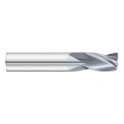 19/64 Dia. x 2-1/2 Overall Length 3-Flute Square End Solid Carbide SE End Mill-Round Shank-Center Cut-TiCN - Apex Tool & Supply