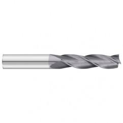 3/16 Dia. x 3 Overall Length 3-Flute Square End Solid Carbide SE End Mill-Round Shank-Center Cut-TiAlN - Apex Tool & Supply