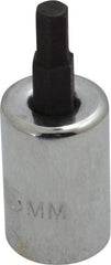 Proto - 3/8" Drive, 5mm Hex Bit Socket - 1-49/64" OAL, 3/4" Bit Length - Apex Tool & Supply
