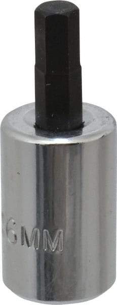 Proto - 3/8" Drive, 6mm Hex Bit Socket - 1-49/64" OAL, 3/4" Bit Length - Apex Tool & Supply