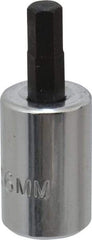 Proto - 3/8" Drive, 6mm Hex Bit Socket - 1-49/64" OAL, 3/4" Bit Length - Apex Tool & Supply