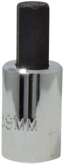 Proto - 3/8" Drive, 9mm Hex Bit Socket - 1-49/64" OAL, 3/4" Bit Length - Apex Tool & Supply