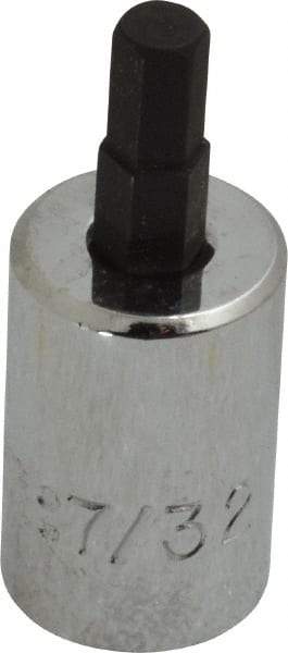 Proto - 3/8" Drive, 7/32" Hex Bit Socket - 1-13/16" OAL, 3/4" Bit Length - Apex Tool & Supply