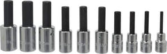Proto - 10 Piece 1/2" Drive Metric Hex Bit Socket Set - 6 to 19mm Hex - Apex Tool & Supply