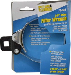 Plews - 2-13/16 to 3-5/32" Diam, Small Ratchet Oil Filter Wrench - Steel, For Use with Filters from 2-13/16 to 3-5/32" - Apex Tool & Supply