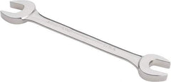 Armstrong - 5/8" x 3/4" Standard Open End Wrench - 7-7/8" OAL, Double End, Chrome Finish, 15° Head Angle - Apex Tool & Supply