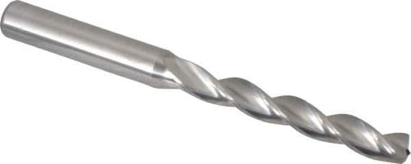 Kennametal - 6.7mm 130° Solid Carbide Jobber Drill - Bright Finish, Right Hand Cut, Spiral Flute, Straight Shank, 91mm OAL, Standard Point - Apex Tool & Supply