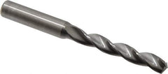 Kennametal - 10.2mm 130° Solid Carbide Jobber Drill - Bright Finish, Right Hand Cut, Spiral Flute, Straight Shank, 118mm OAL, Standard Point - Apex Tool & Supply