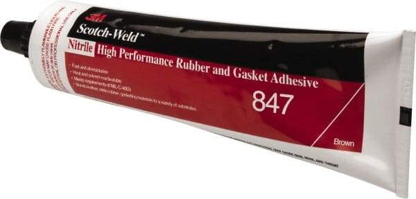 3M - 5 oz Tube Brown Butyl Rubber Gasket Sealant - 300°F Max Operating Temp, Series 847 - Apex Tool & Supply