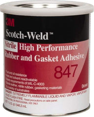 3M - 32 oz Can Brown Butyl Rubber Gasket Sealant - 300°F Max Operating Temp, Series 847 - Apex Tool & Supply