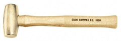 Cook Hammer - 6 Lb Head Nonsparking Mallet - 16" OAL, Wood Handle - Apex Tool & Supply