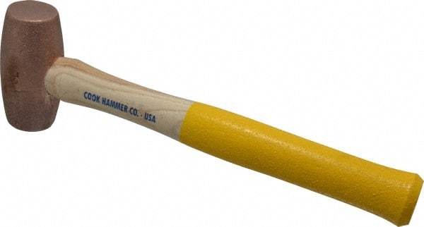 Cook Hammer - 3 Lb Head Nonsparking Mallet - 16" OAL, Wood Handle - Apex Tool & Supply