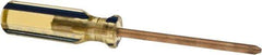 Ampco - #2, 7-1/2" OAL, Nonsparking Phillips Screwdriver - 4" Blade Length, Round Shank, Acetate Handle - Apex Tool & Supply