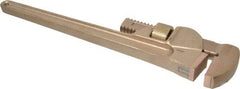 Ampco - 14" Bronze Straight Pipe Wrench - 1-1/2" Pipe Capacity - Apex Tool & Supply