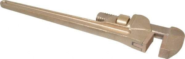 Ampco - 18" Bronze Straight Pipe Wrench - 2" Pipe Capacity - Apex Tool & Supply