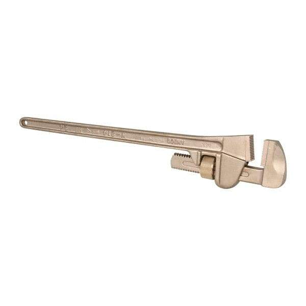 Ampco - 24" Bronze Straight Pipe Wrench - 2-1/2" Pipe Capacity - Apex Tool & Supply