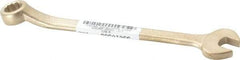 Ampco - 1/2" 12 Point Offset Combination Wrench - 15° Offset Angle, 7-1/4" OAL, Aluminum Bronze, Plain Finish - Apex Tool & Supply