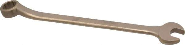 Ampco - 9/16" 12 Point Offset Combination Wrench - 15° Offset Angle, 8-1/4" OAL, Aluminum Bronze, Plain Finish - Apex Tool & Supply