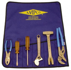 Ampco - 6 Piece Nonsparking Tool Set - Comes in Tool Roll - Apex Tool & Supply