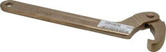 Ampco - 4-1/2" to 6-3/8" Capacity, Nonsparking Hook Wrench - 12" OAL - Apex Tool & Supply