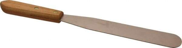 Ampco - 1-1/2" Wide Nickel Copper Spatula - Stiff, Wood Handle, 14" OAL - Apex Tool & Supply