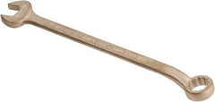 Ampco - 3/4" 12 Point Offset Combination Wrench - 15° Offset Angle, 10-1/8" OAL, Aluminum Bronze, Plain Finish - Apex Tool & Supply