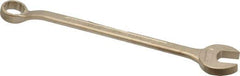 Ampco - 7/8" 12 Point Offset Combination Wrench - 15° Offset Angle, 13-1/4" OAL, Aluminum Bronze, Plain Finish - Apex Tool & Supply
