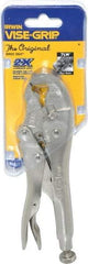 Irwin - 7" OAL Locking Jaw Locking Pliers - 7/16 to 3/4" Jaw Opening, Standard Handle - Apex Tool & Supply