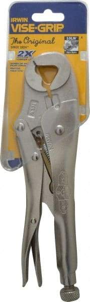 Irwin - 10" OAL Locking Jaw Locking Pliers - 5/8 to 1-1/8" Jaw Opening, Standard Handle - Apex Tool & Supply
