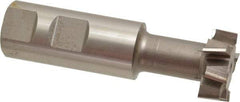 Keo - 1-1/4" Cut Diam, 31/64" Cut Width, 21/32" Neck Diam, 1" Shank Diam, 3-15/16" OAL, High Speed Steel T-Slot Cutter - Uncoated, 5/8" Bolt, Staggered Teeth, 8 Teeth, Weldon Flat - Apex Tool & Supply