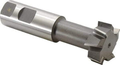 Keo - 1-15/32" Cut Diam, 5/8" Cut Width, 25/32" Neck Diam, 1" Shank Diam, 4-7/16" OAL, High Speed Steel T-Slot Cutter - Uncoated, 3/4" Bolt, Staggered Teeth, 8 Teeth, Weldon Flat - Apex Tool & Supply