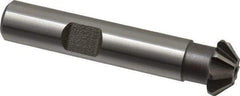 Keo - 1/2" Diam x 1/8" Width of Cut, 45° Included Angle, Shank Connection, High Speed Steel Single Angle Cutter - 3/8" Shank Diam, 2-1/8" Overall Length, Right Hand Cut, Uncoated - Apex Tool & Supply