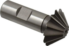 Keo - 1-1/2" Diam x 1/2" Width of Cut, 45° Included Angle, Shank Connection, High Speed Steel Single Angle Cutter - 3/4" Shank Diam, 2-3/4" Overall Length, Right Hand Cut, Uncoated - Apex Tool & Supply