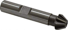 Keo - 1/2" Diam x 7/32" Width of Cut, 60° Included Angle, Shank Connection, High Speed Steel Single Angle Cutter - 3/8" Shank Diam, 2-1/8" Overall Length, Right Hand Cut, Uncoated - Apex Tool & Supply