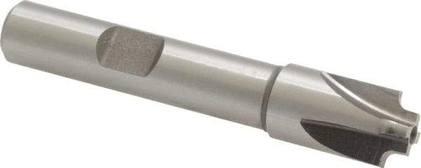 Keo - 1/16" Radius, 7/16" Mill Diam, 4 Flute High Speed Steel Corner Rounding End Mill - Single End, Uncoated, 1/4" Tip Diam, 2-1/2" OAL, 3/8" Shank Diam - Apex Tool & Supply