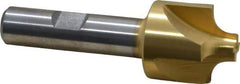 Keo - 1/4" Radius, 1" Mill Diam, 4 Flute High Speed Steel Corner Rounding End Mill - Single End, TiN Finish, 3/8" Tip Diam, 3" OAL, 1/2" Shank Diam - Apex Tool & Supply