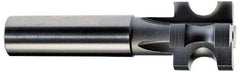 Value Collection - 3/32" Radius, 3/16" Circle Diam, 3/4" Cutter Diam, 3/4" Cutting Width, Shank Connection, Concave Radius Cutter - 1/2" Shank Diam, 3" OAL, High Speed Steel, Uncoated, 6 Teeth, Weldon Flat - Apex Tool & Supply