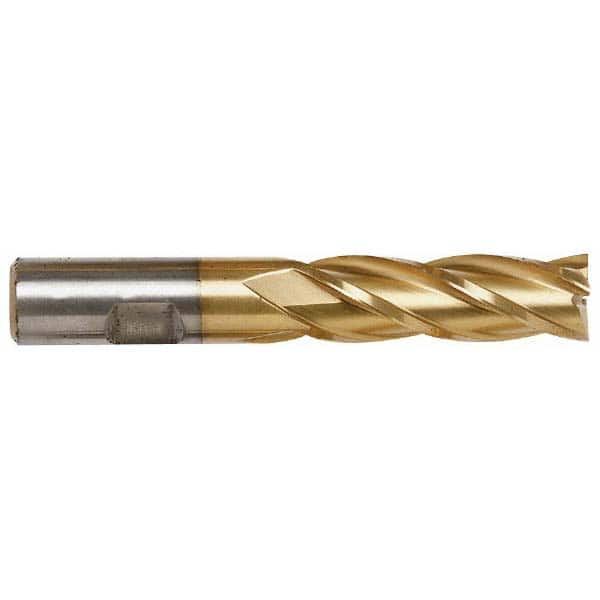 Niagara Cutter - 1-1/4", 1-5/8" LOC, 1-1/4" Shank Diam, 4-1/8" OAL, 2 Flute, Cobalt Square End Mill - Apex Tool & Supply