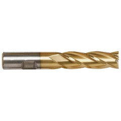 Niagara Cutter - 1-1/4", 1-5/8" LOC, 1-1/4" Shank Diam, 4-1/8" OAL, 2 Flute, Cobalt Square End Mill - Apex Tool & Supply